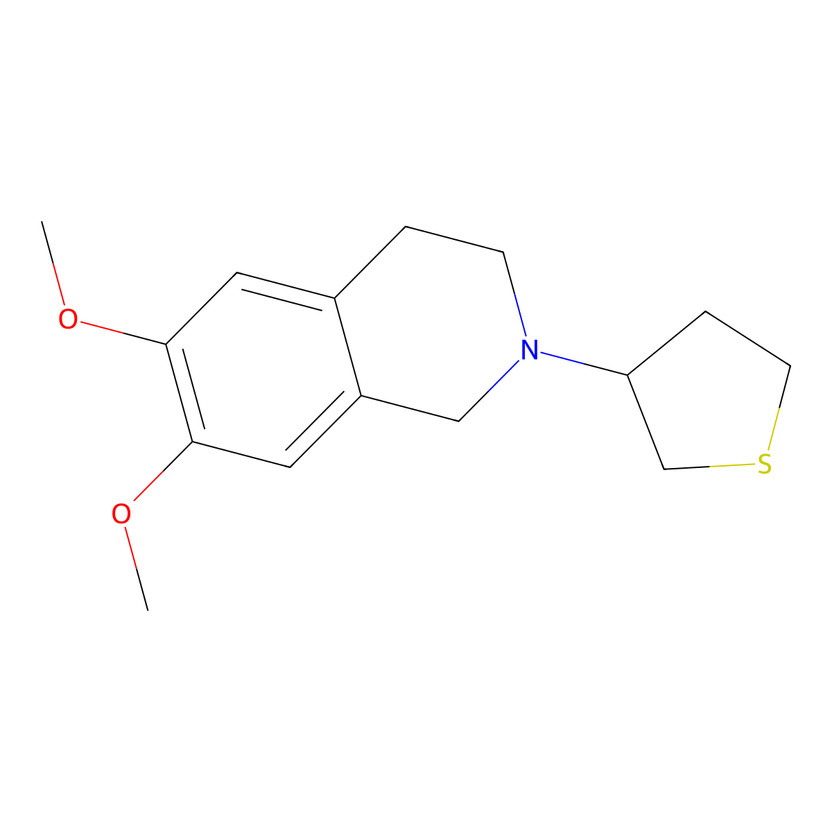 6,7-Dimethoxy-2-(thiolan-3-yl)-1,2,3,4-tetrahydroisoquinoline molecular structure, CAS 864422-31-1