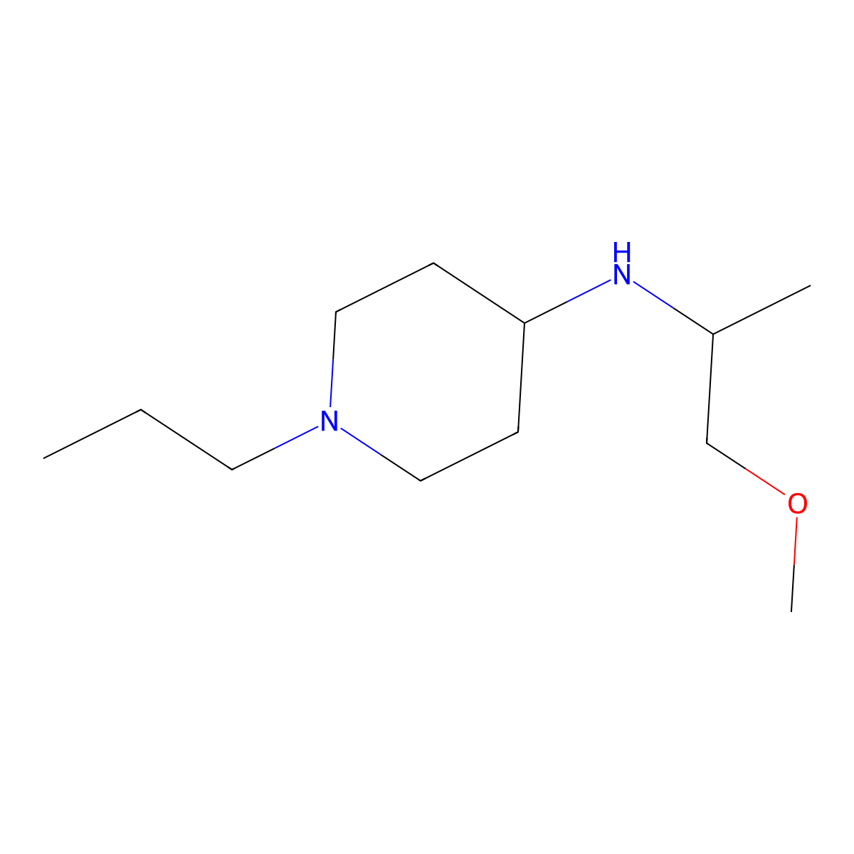 N-(1-methoxypropan-2-yl)-1-propylpiperidin-4-amine molecular structure, CAS 864423-84-7