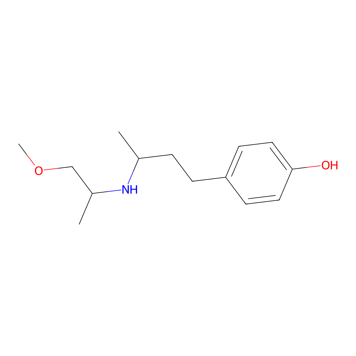 4-(3-((1-Methoxypropan-2-yl)amino)butyl)phenol molecular structure, CAS 864423-89-2