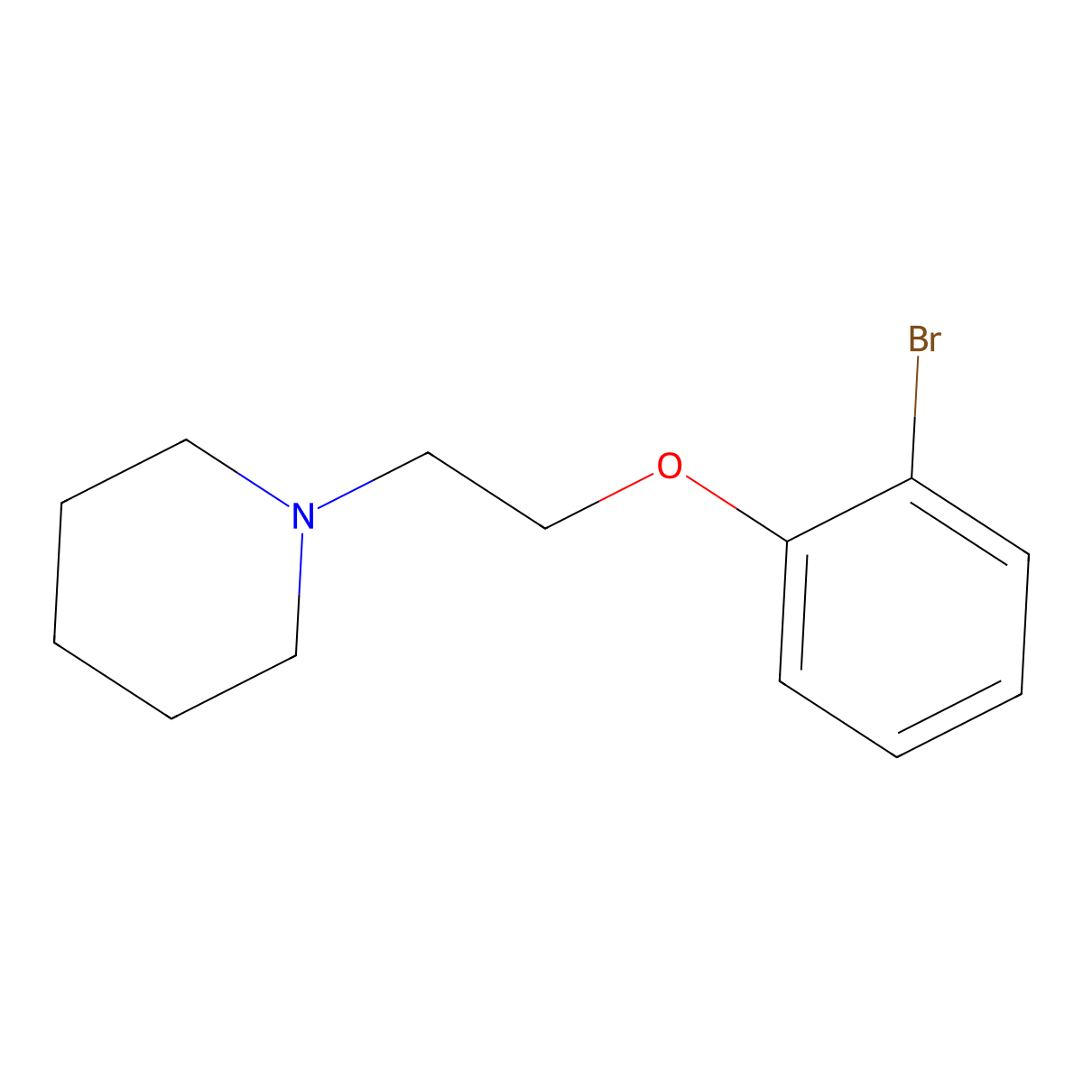 1-[2-(2-Bromophenoxy)ethyl]piperidine molecular structure, CAS 864424-01-1