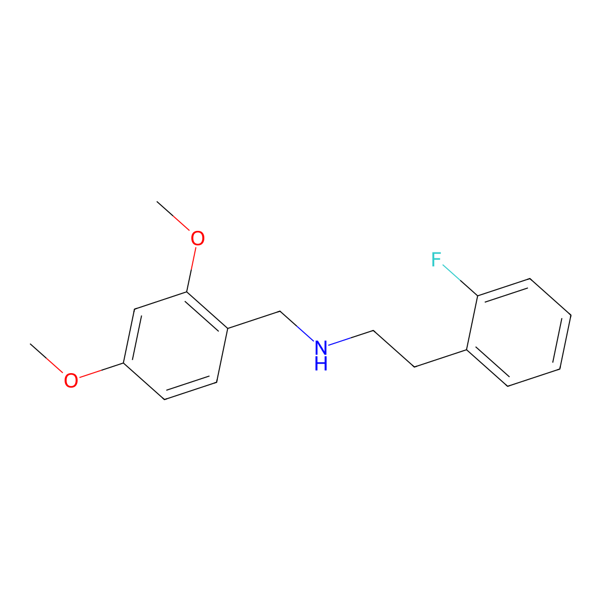 N-[(2,4-dimethoxyphenyl)methyl]-2-(2-fluorophenyl)ethanamine molecular structure, CAS 864425-86-5