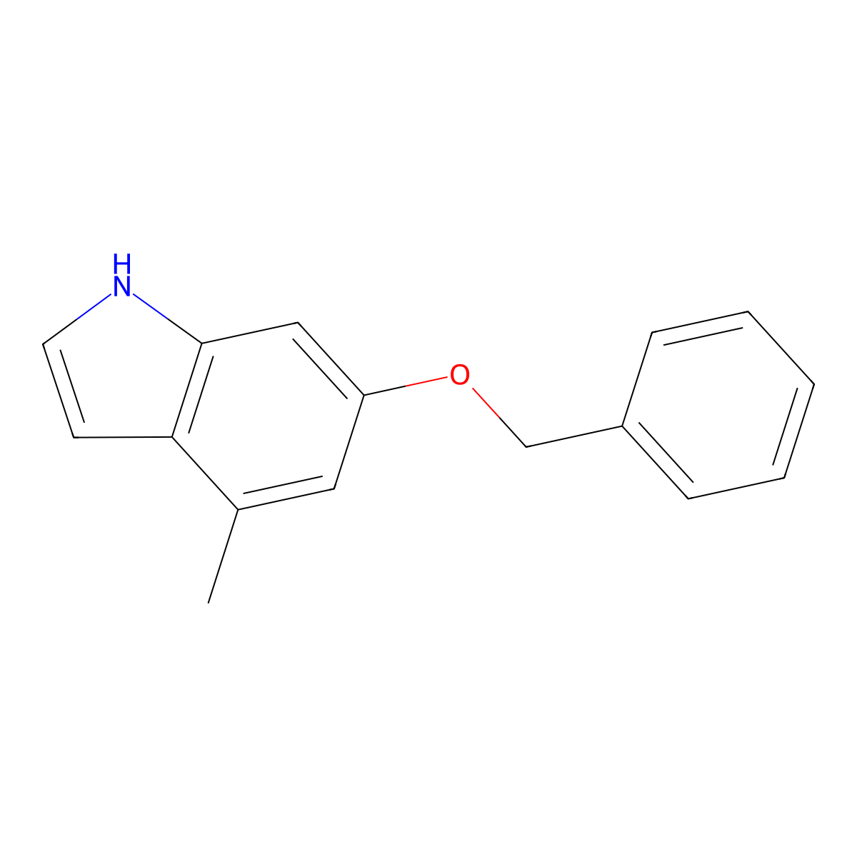 6-(benzyloxy)-4-methyl-1H-indole molecular structure, CAS 864427-14-5