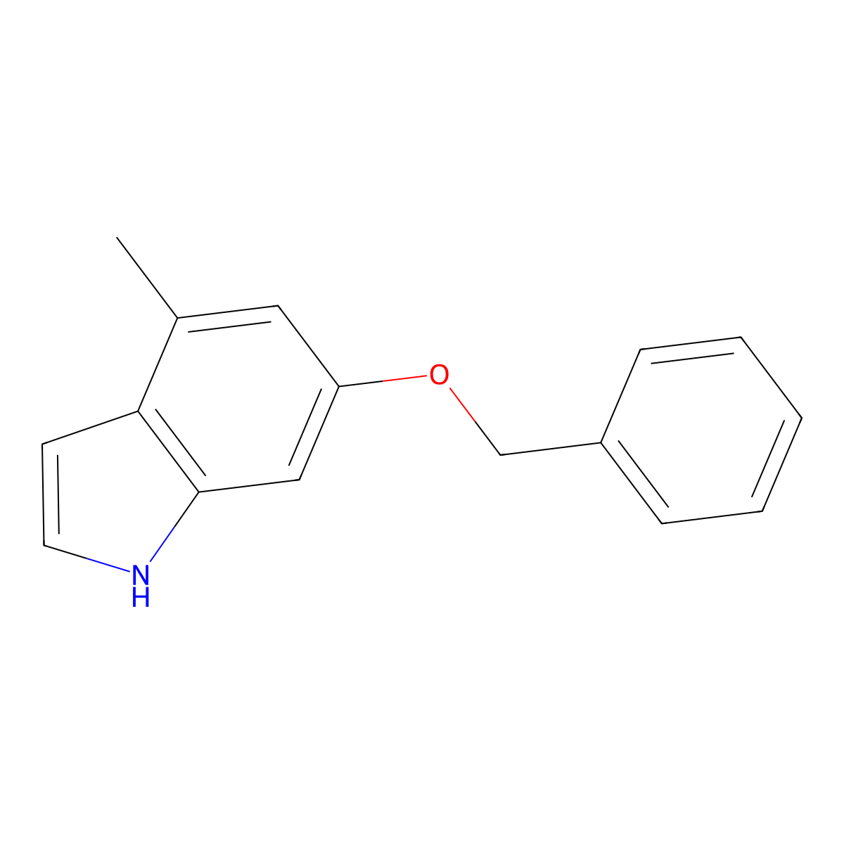 6-(benzyloxy)-4-methyl-1H-indole molecular structure, CAS 864427-14-5