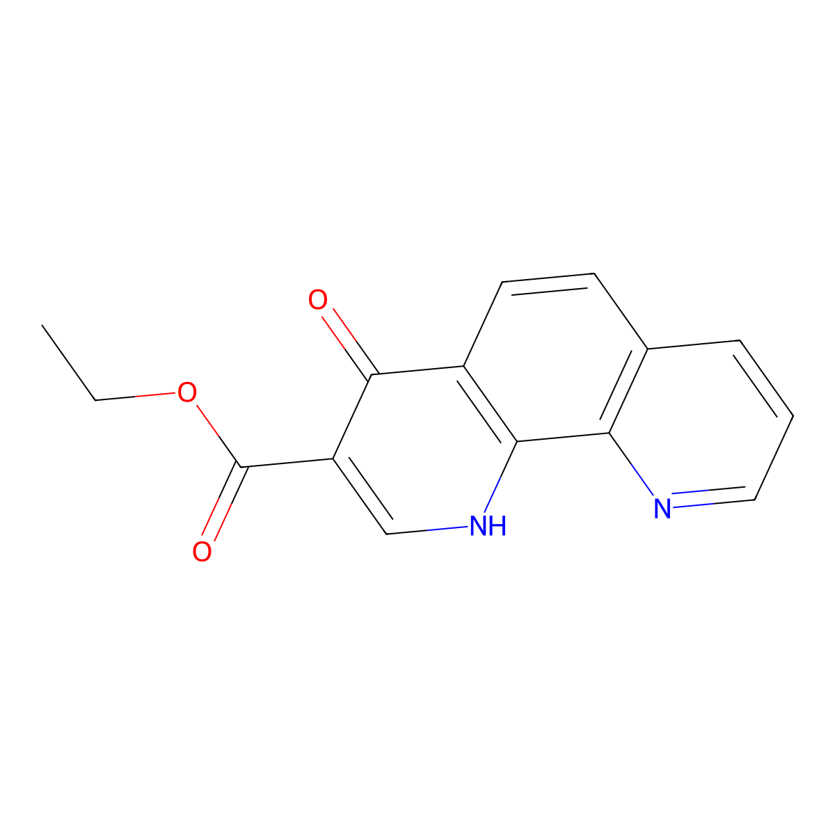 ethyl 4-oxo-1H-1,10-phenanthroline-3-carboxylate molecular structure, CAS 86443-19-8
