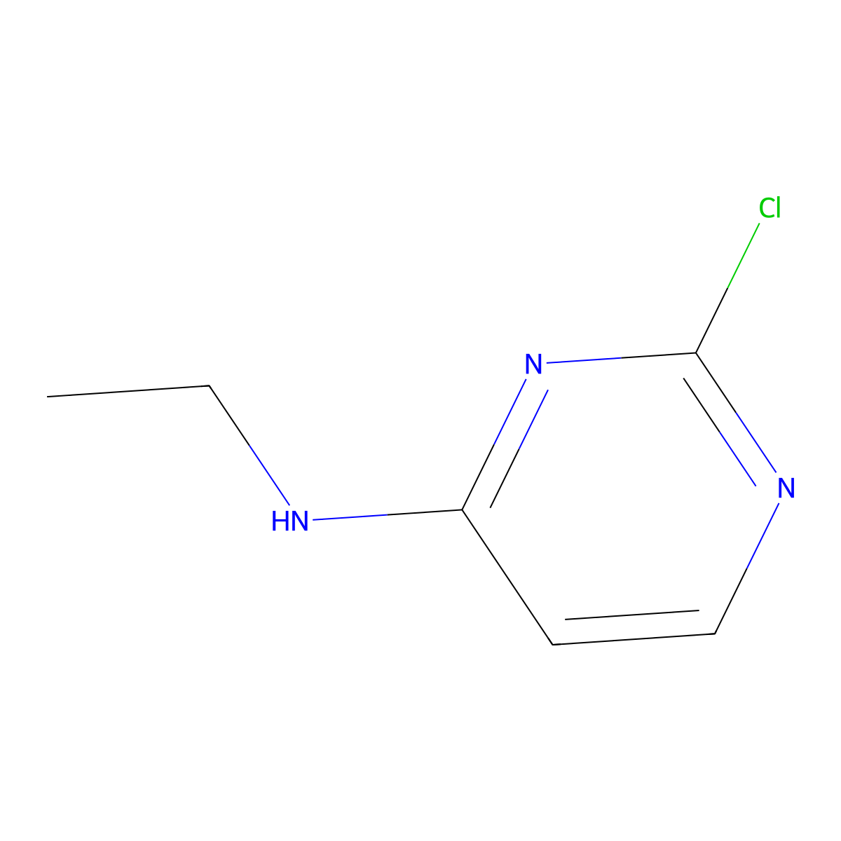 2-Chloro-N-ethylpyrimidin-4-amine molecular structure, CAS 86443-51-8