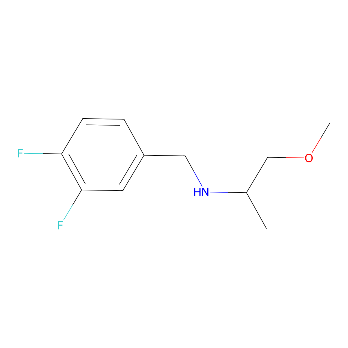 [(3,4-Difluorophenyl)methyl](1-methoxypropan-2-YL)amine molecular structure, CAS 864430-47-7