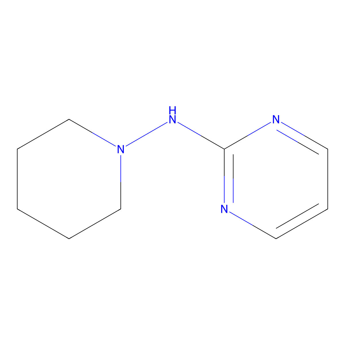 N-(Piperidin-1-YL)pyrimidin-2-amine molecular structure, CAS 864434-19-5