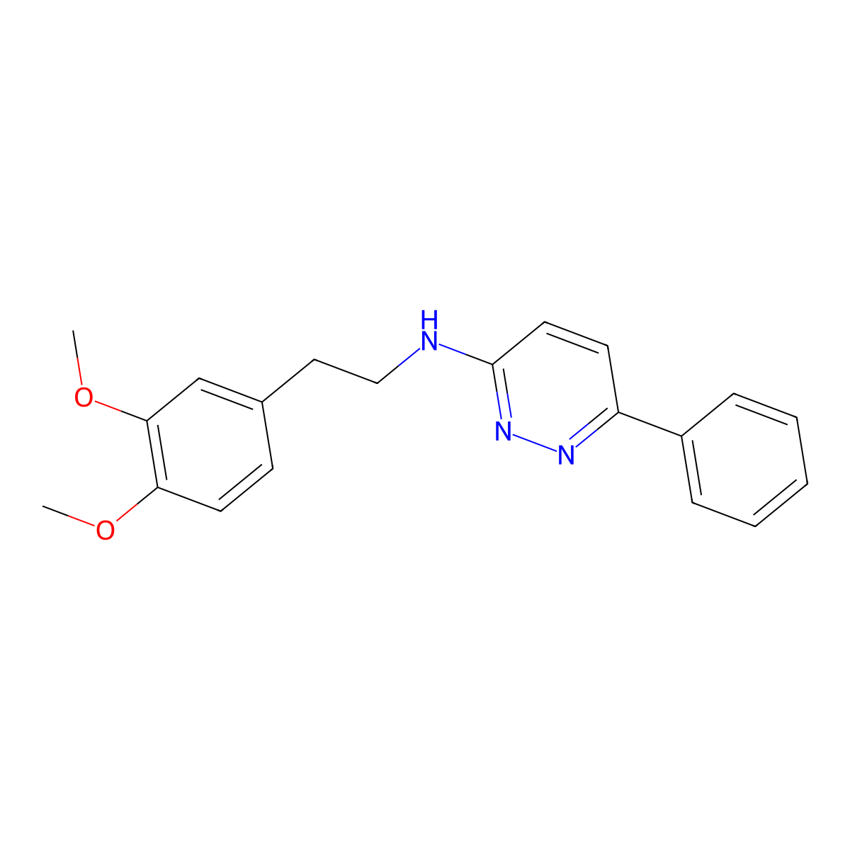 N-[2-(3,4-dimethoxyphenyl)ethyl]-6-phenylpyridazin-3-amine molecular structure, CAS 864434-77-5