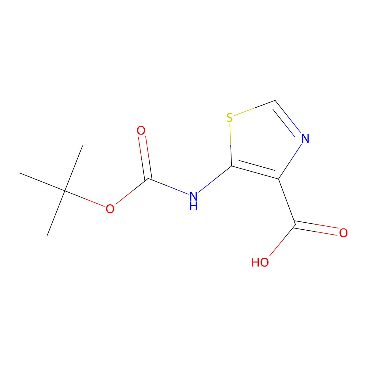 5-(Boc-amino)-thiazole-4-carboxylic acid molecular structure, CAS 864436-94-2