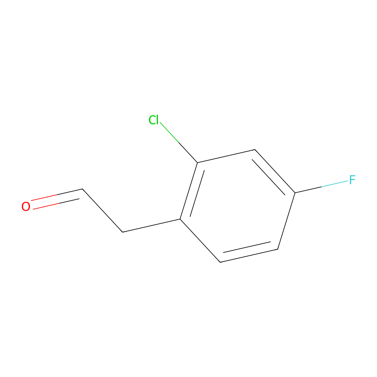 2-(2-Chloro-4-fluorophenyl)acetaldehyde molecular structure, CAS 864437-19-4