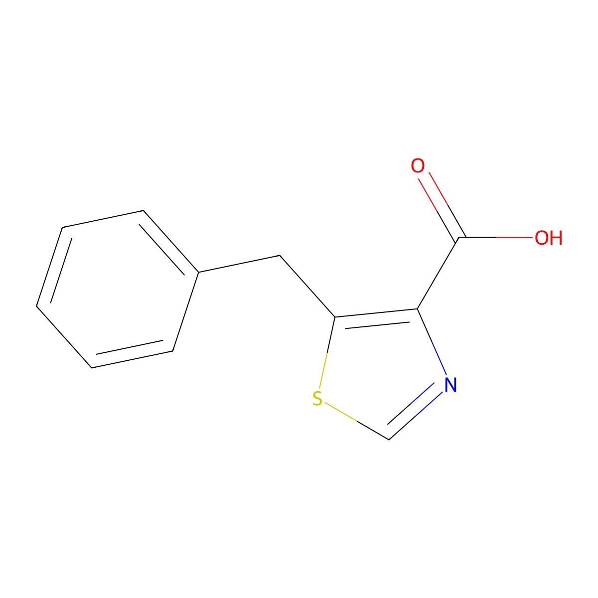 5-Benzyl-1,3-thiazole-4-carboxylic acid molecular structure, CAS 864437-46-7