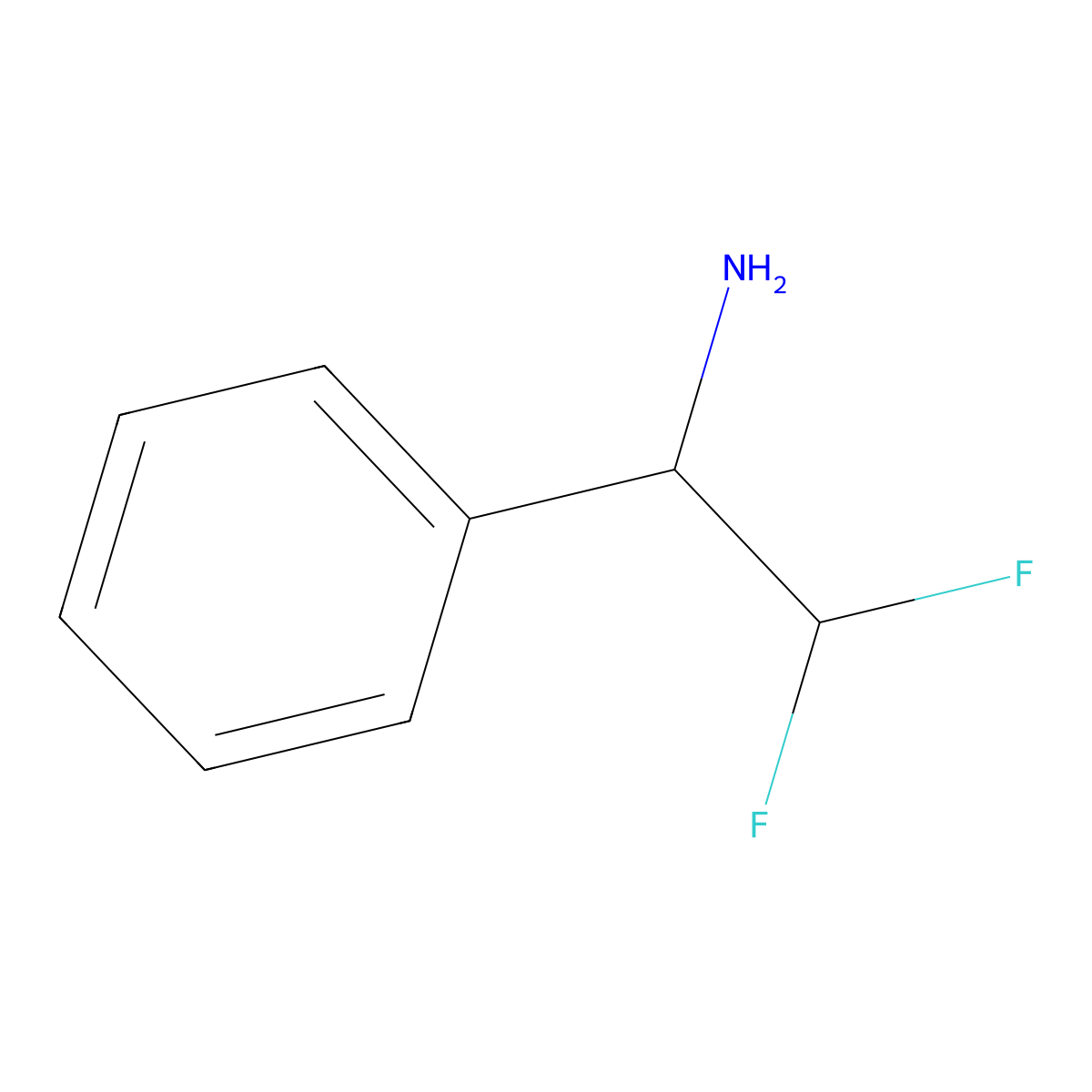 (1S)-2,2-difluoro-1-phenylethan-1-amine molecular structure, CAS 864437-57-0