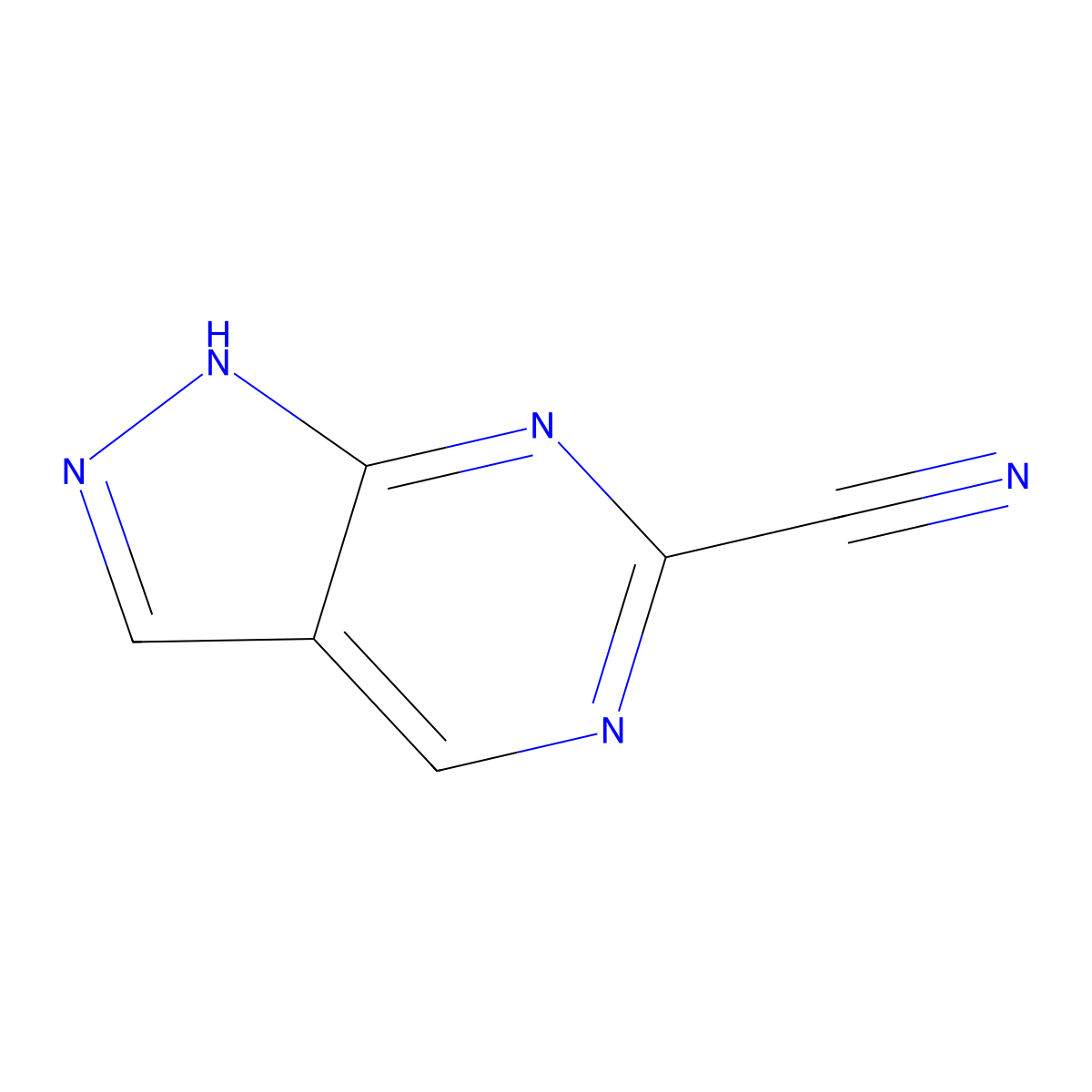 1H-Pyrazolo[3,4-d]pyrimidine-6-carbonitrile molecular structure, CAS 864439-32-7