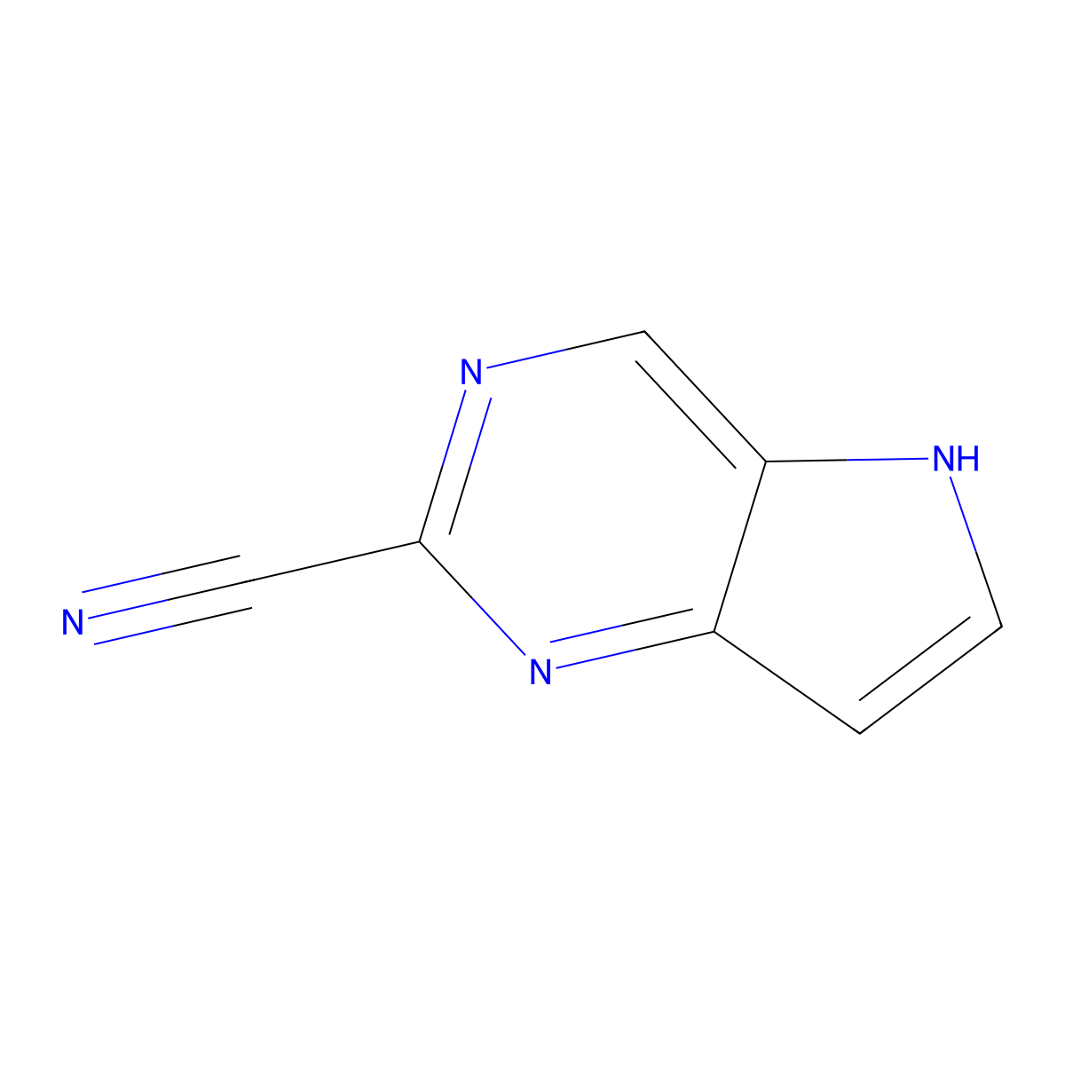 5H-Pyrrolo[3,2-d]pyrimidine-2-carbonitrile molecular structure, CAS 864439-35-0