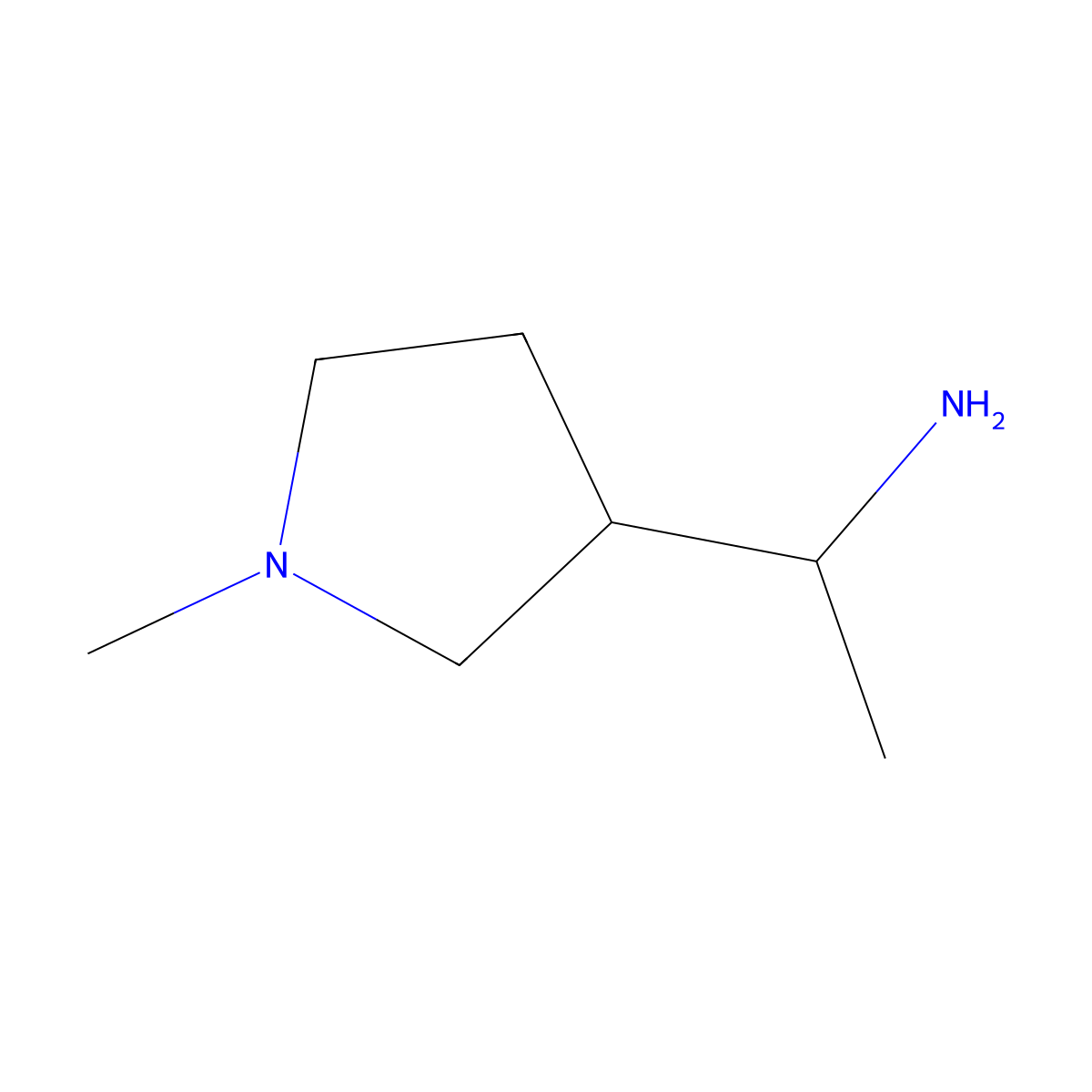 1-(1-Methylpyrrolidin-3-yl)ethan-1-amine molecular structure, CAS 864441-15-6