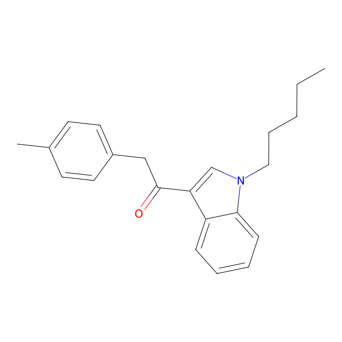 2-(4-Methylphenyl)-1-(1-pentylindol-3-YL)ethanone molecular structure, CAS 864445-41-0