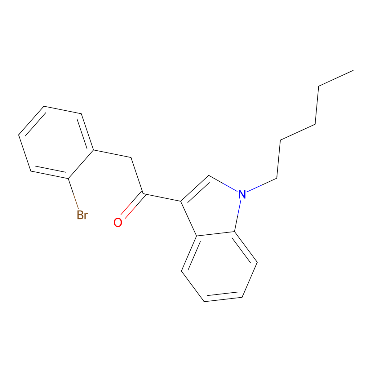 2-(2-bromophenyl)-1-(1-pentyl-1H-indol-3-yl)ethanone molecular structure, CAS 864445-60-3