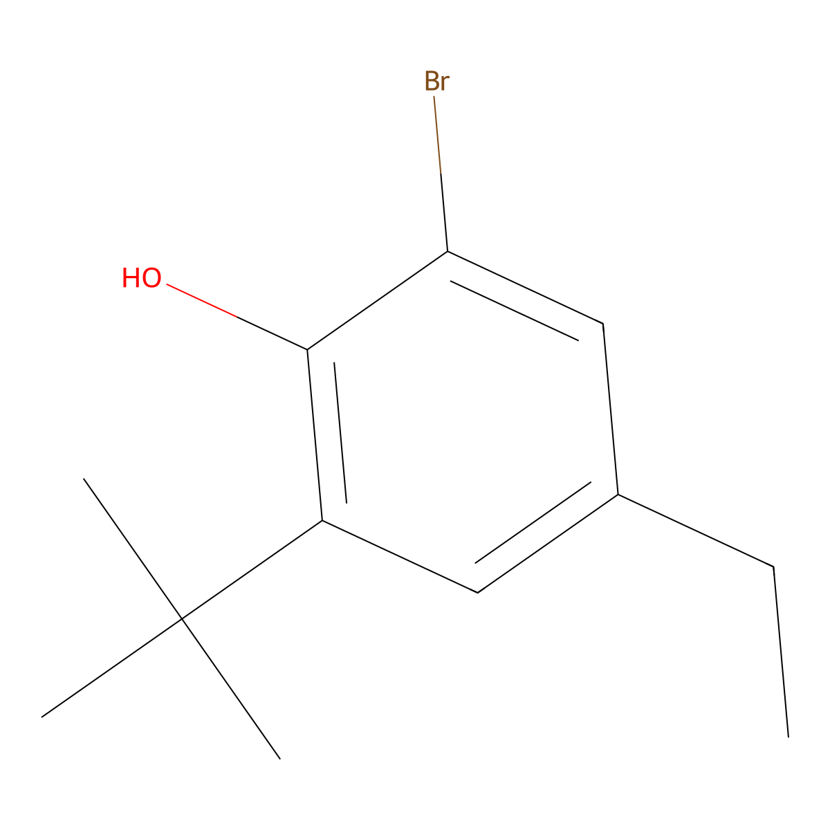 2-Bromo-6-(tert-butyl)-4-ethylphenol molecular structure, CAS 86445-74-1