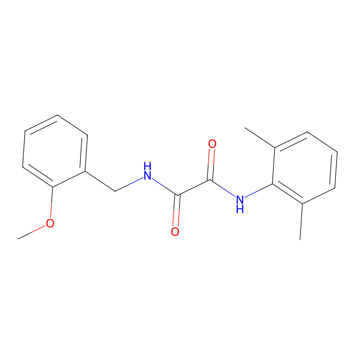 N1-(2,6-dimethylphenyl)-N2-(2-methoxybenzyl)oxalamide molecular structure, CAS 864450-31-7