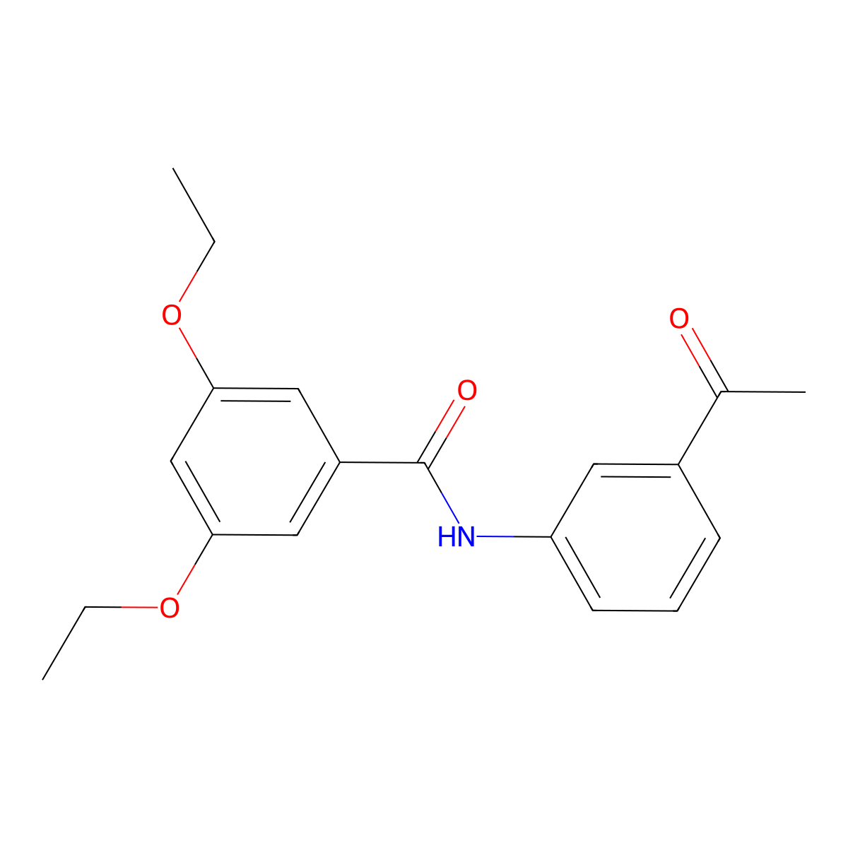 N-(3-acetylphenyl)-3,5-diethoxybenzamide molecular structure, CAS 864450-84-0