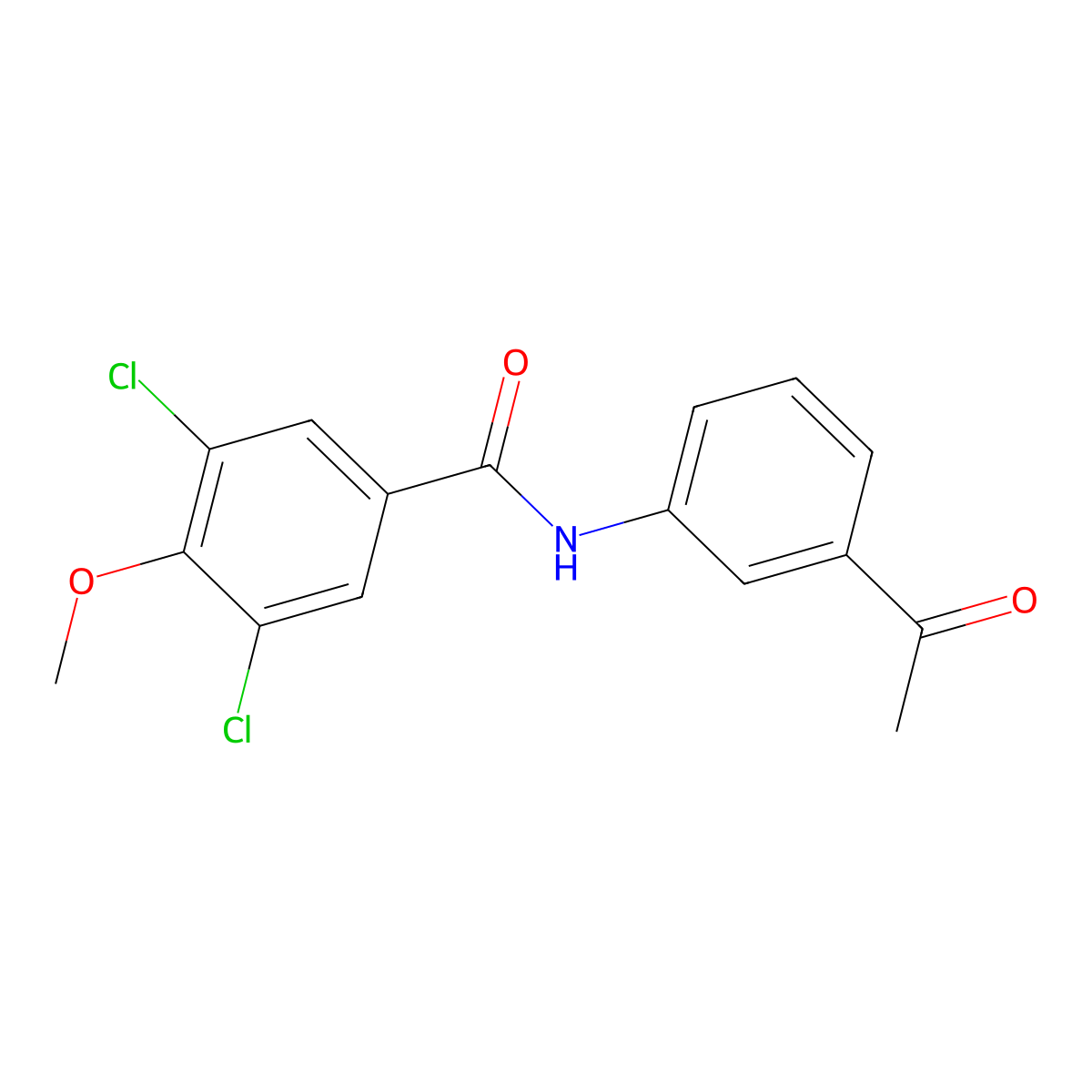 N-(3-acetylphenyl)-3,5-dichloro-4-methoxybenzamide molecular structure, CAS 864450-99-7