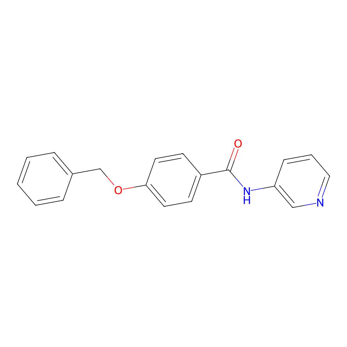 4-phenylmethoxy-N-pyridin-3-ylbenzamide molecular structure, CAS 864451-86-5