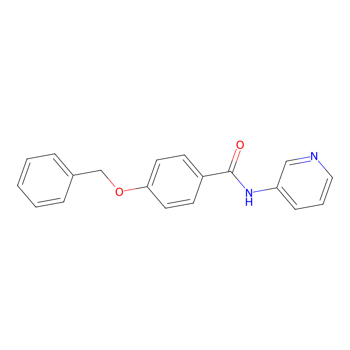 4-phenylmethoxy-N-pyridin-3-ylbenzamide molecular structure, CAS 864451-86-5