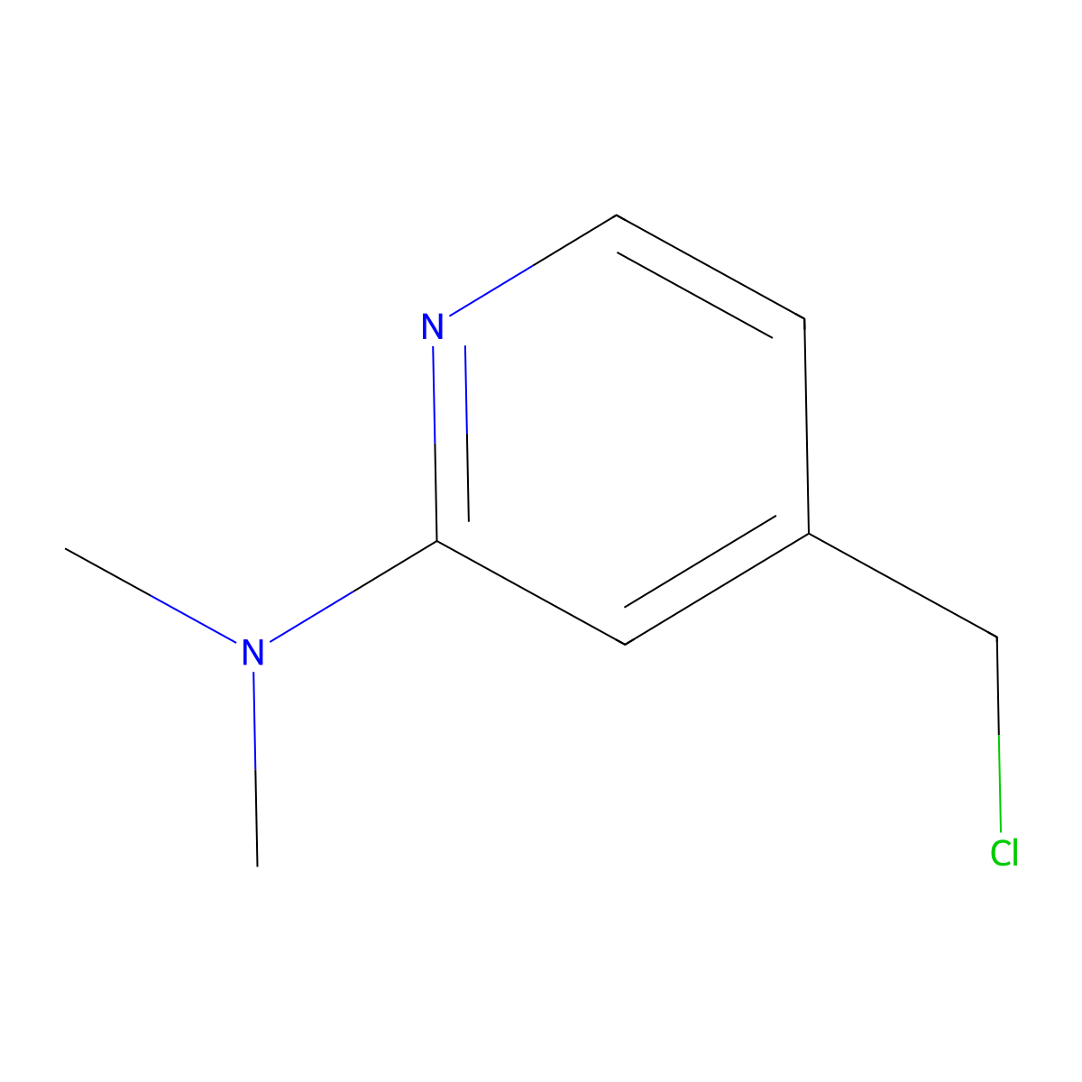 4-(Chloromethyl)-N,N-dimethylpyridin-2-amine molecular structure, CAS 864461-14-3