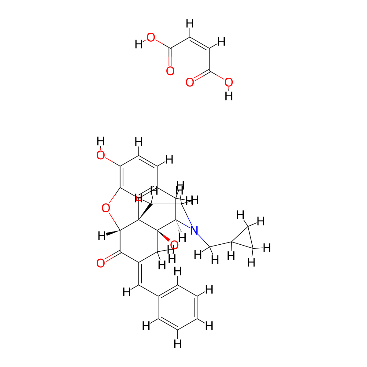 7-Benzylidenenaltrexone maleate molecular structure, CAS 864461-31-4