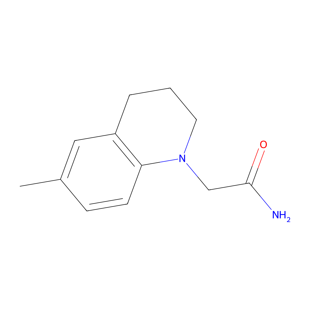 6-Methyl-1,2,3,4-tetrahydroquinoline-1-acetamide molecular structure, CAS 864463-33-2