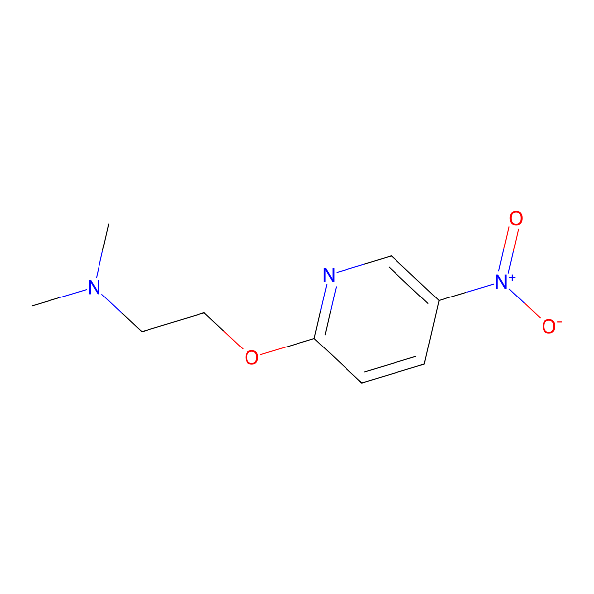 2-(2-Dimethylaminoethoxy)-5-nitropyridine molecular structure, CAS 864465-39-4