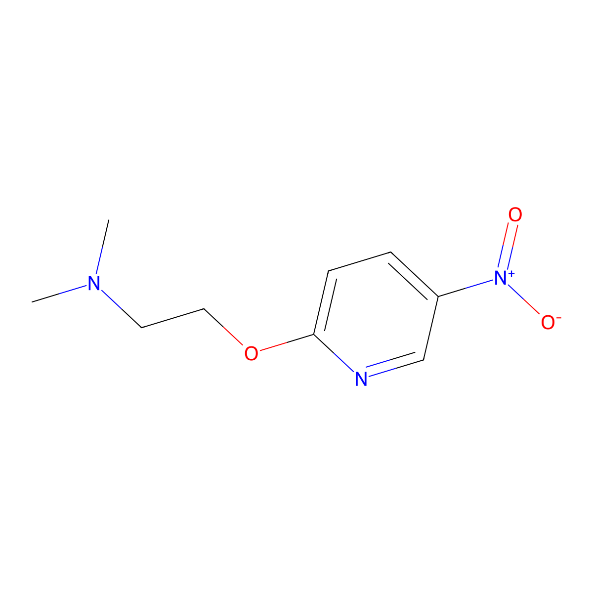 2-(2-Dimethylaminoethoxy)-5-nitropyridine molecular structure, CAS 864465-39-4