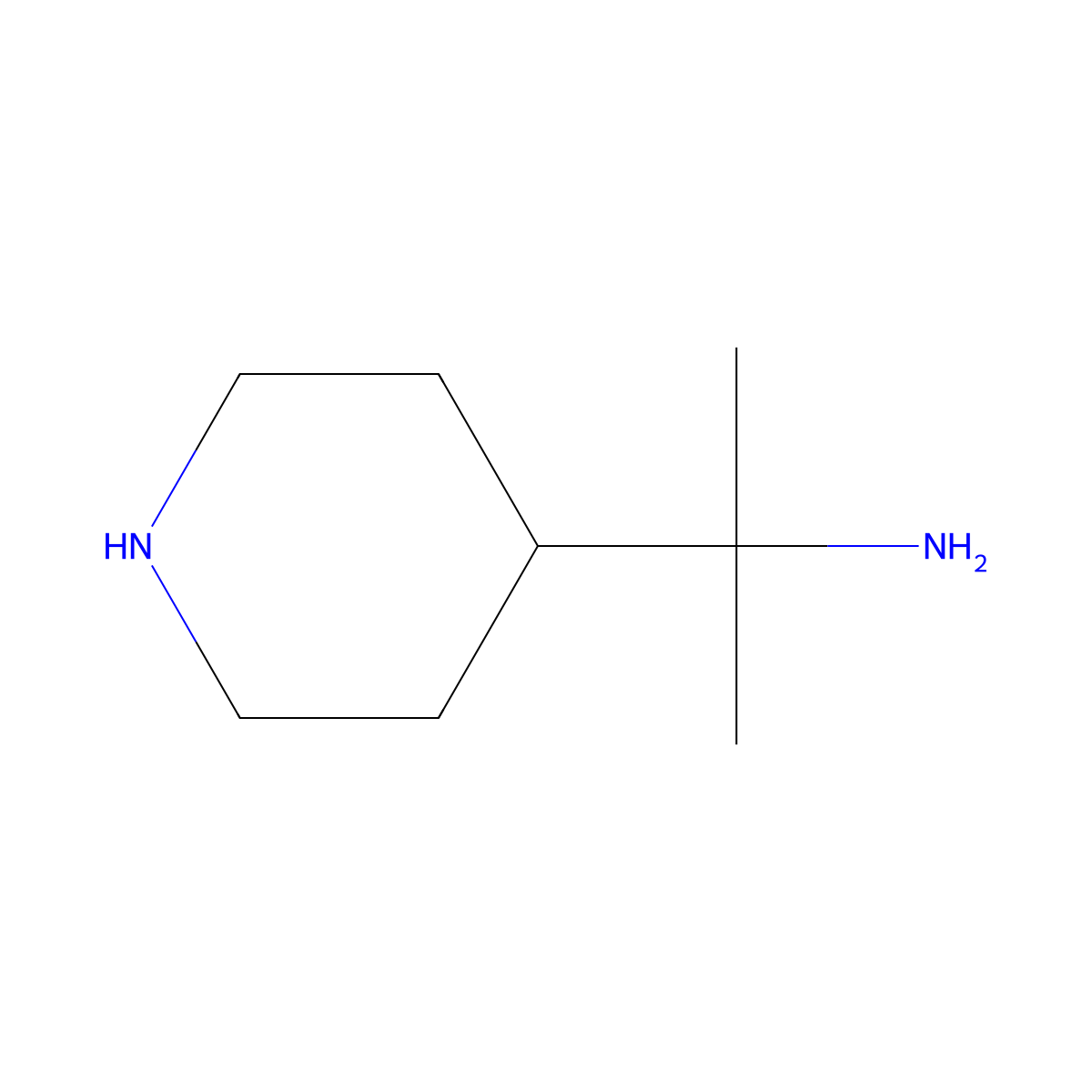 2-(Piperidin-4-yl)propan-2-amine molecular structure, CAS 864494-18-8