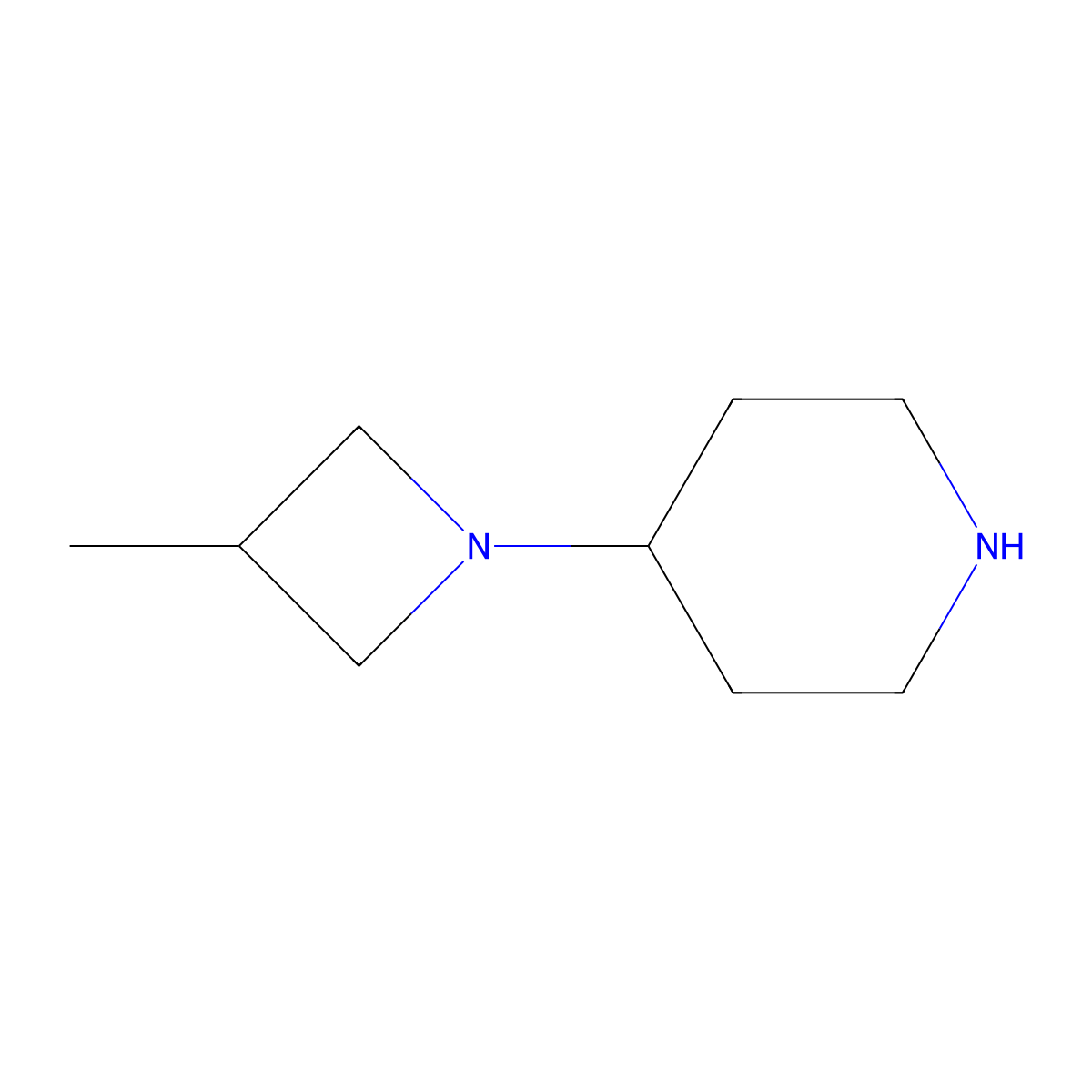 4-(3-Methylazetidin-1-YL)piperidine molecular structure, CAS 864494-21-3