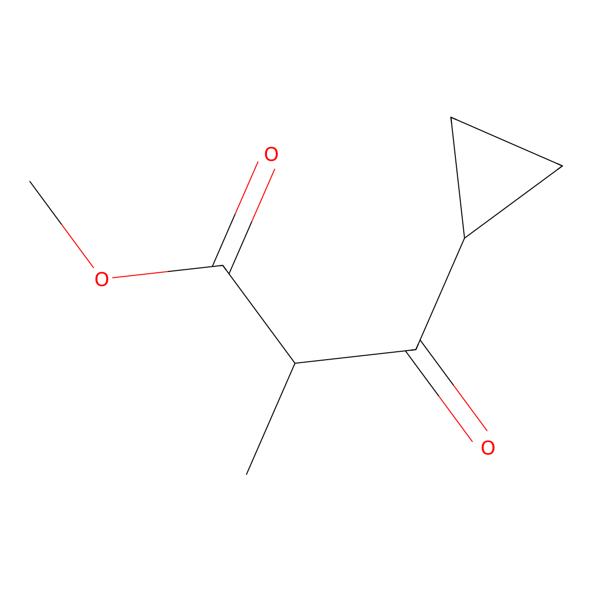 Methyl 3-cyclopropyl-2-methyl-3-oxopropanoate molecular structure, CAS 864498-49-7