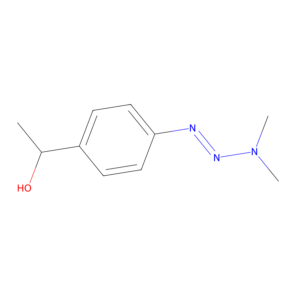 1-[4-(Dimethylaminodiazenyl)phenyl]ethanol molecular structure, CAS 86452-56-4