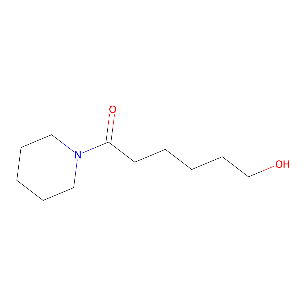 6-Hydroxy-1-(1-piperidinyl-1-hexanone molecular structure, CAS 86452-64-4