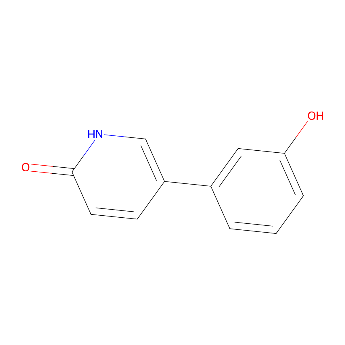 5-(3-Hydroxyphenyl)-2-hydroxypyridine molecular structure, CAS 86452-97-3