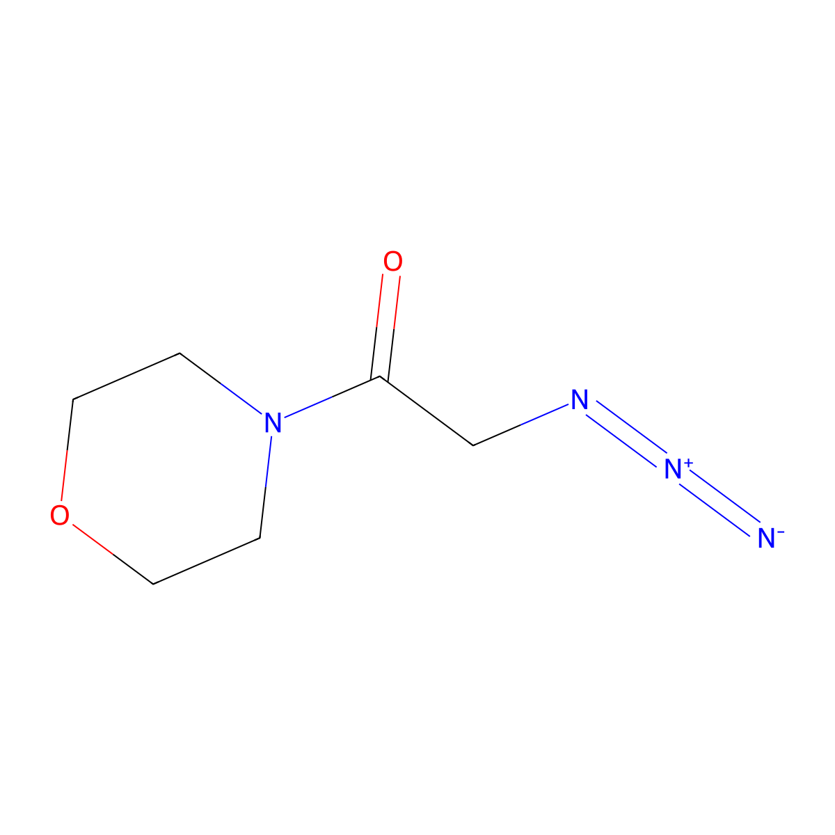 2-Azido-1-(4-morpholinyl)ethanone molecular structure, CAS 864528-04-1