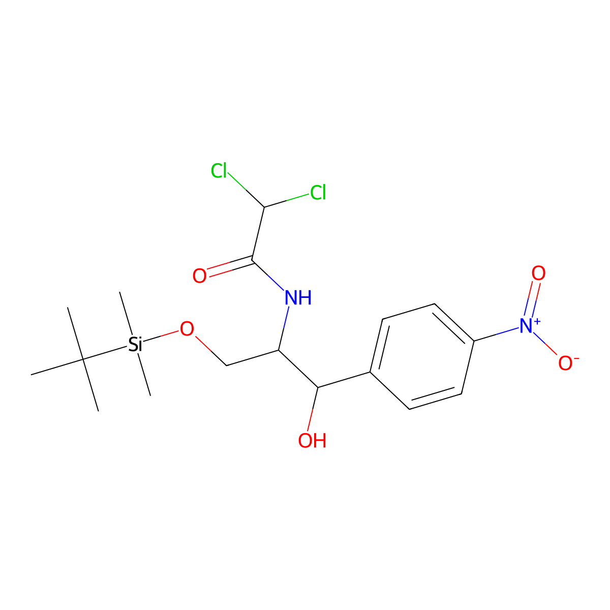Chloramphenicol O-tert-Butyldimethylsilyl Ether molecular structure, CAS 864529-25-9