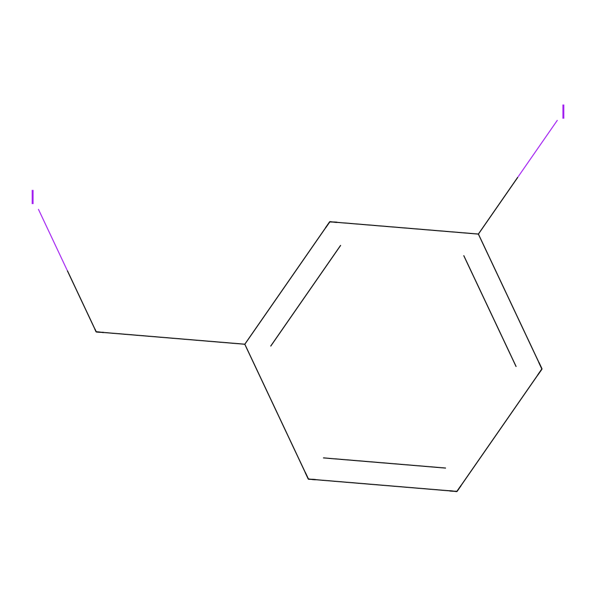 Benzene, 1-iodo-3-(iodomethyl)- molecular structure, CAS 864531-95-3