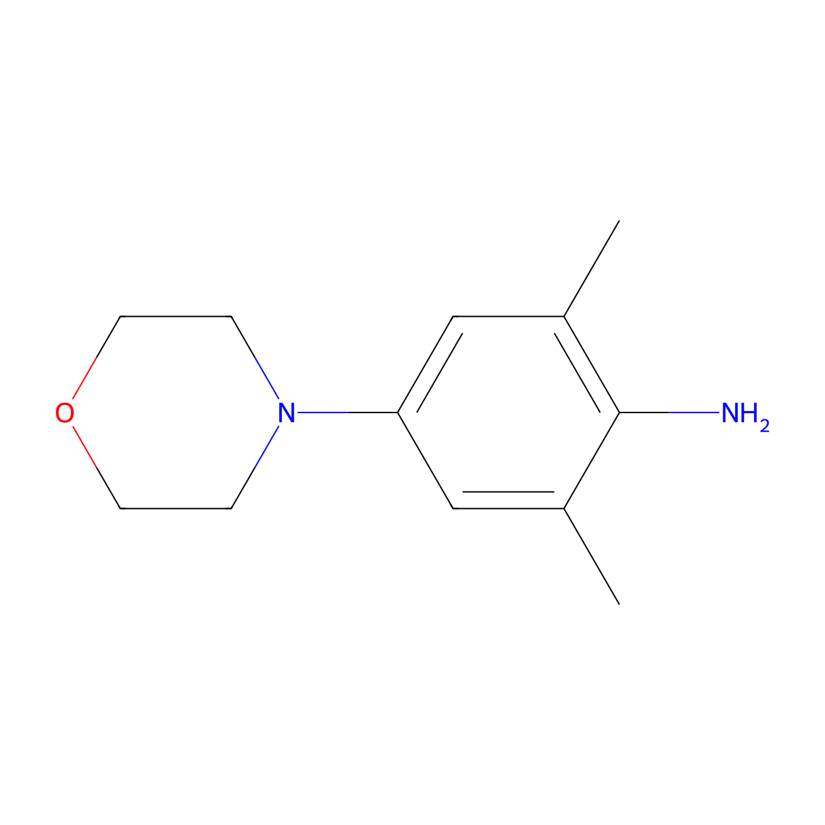 2,6-Dimethyl-4-morpholin-4-yl-phenylamine molecular structure, CAS 864539-89-9