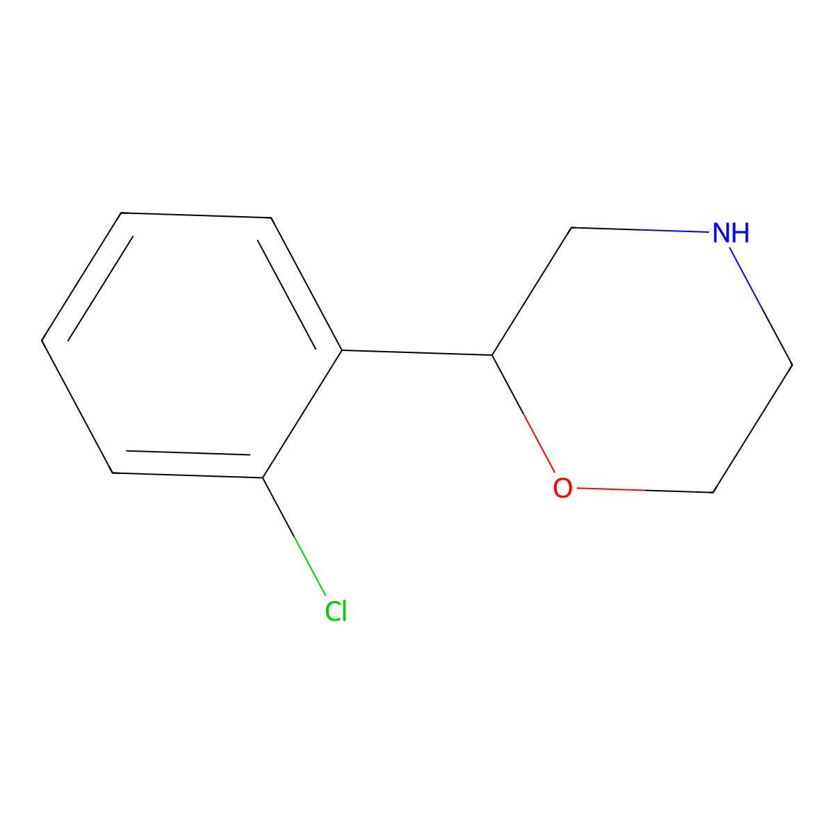 2-(2-Chlorophenyl)morpholine molecular structure, CAS 864539-95-7