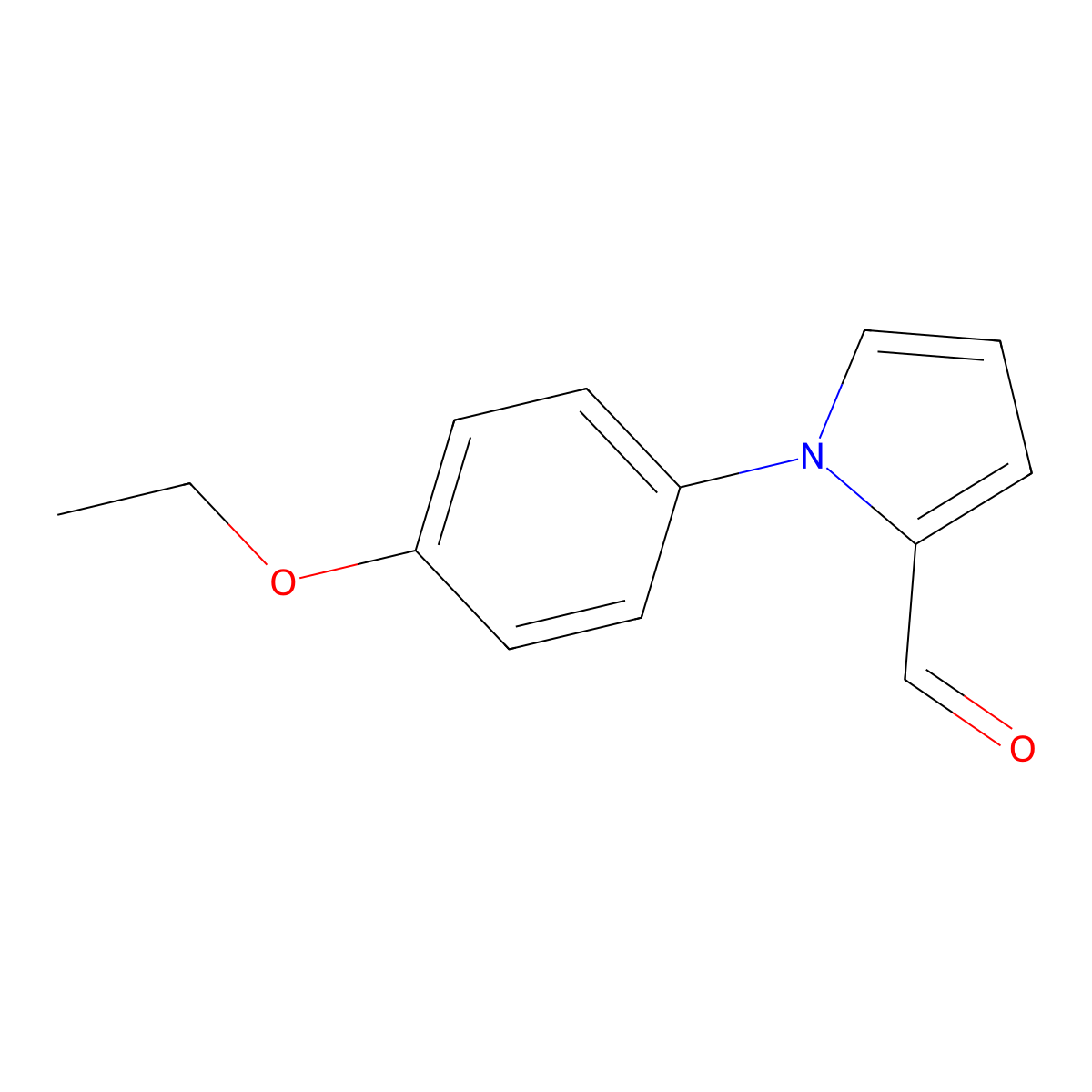1-(4-ethoxyphenyl)-1H-pyrrole-2-carbaldehyde molecular structure, CAS 86454-34-4