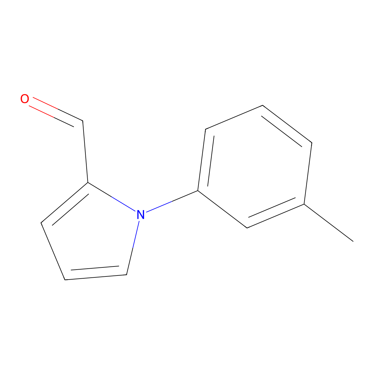 1-(3-methylphenyl)-1H-pyrrole-2-carbaldehyde molecular structure, CAS 86454-35-5