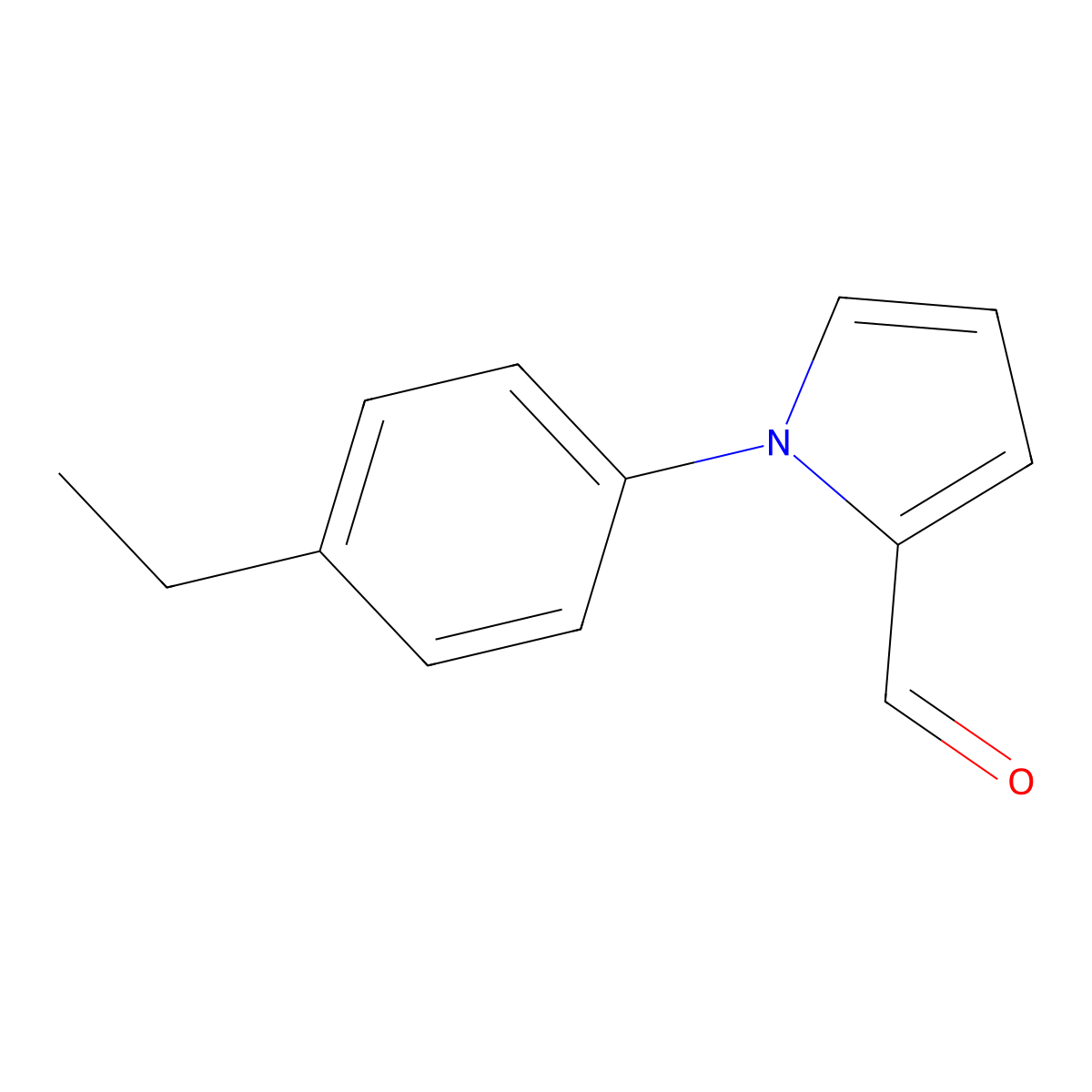 1-(4-ethylphenyl)-1H-pyrrole-2-carbaldehyde molecular structure, CAS 86454-36-6