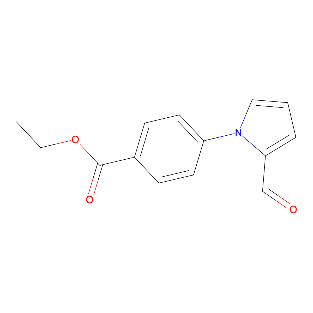 ethyl 4-(2-formyl-1H-pyrrol-1-yl)benzoate molecular structure, CAS 86454-37-7