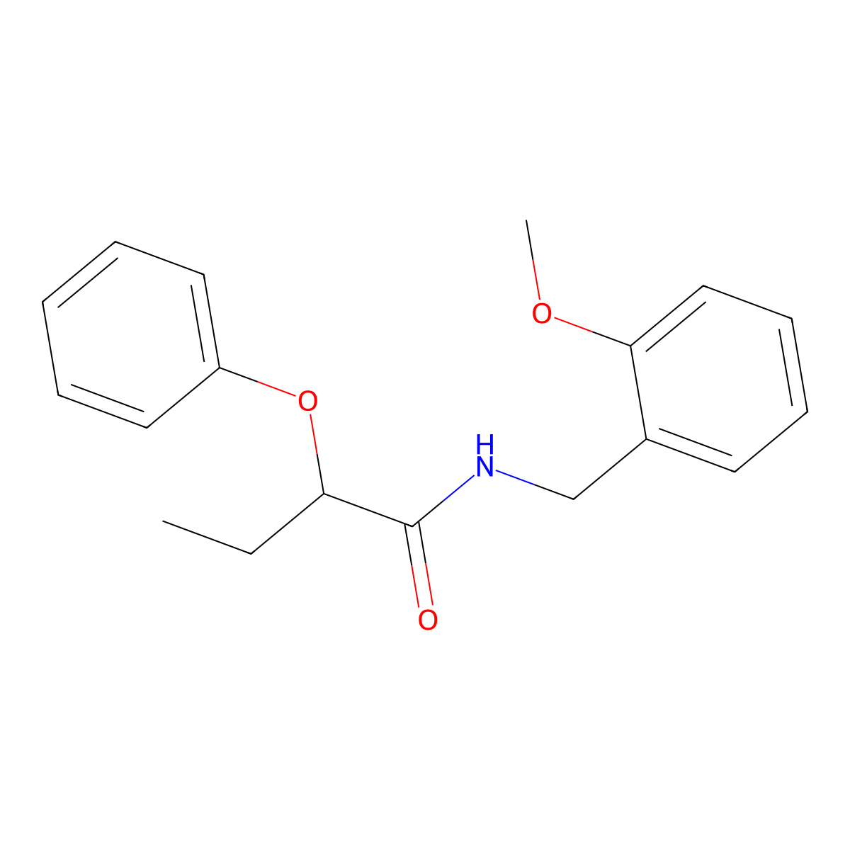 N-[(2-methoxyphenyl)methyl]-2-phenoxybutanamide molecular structure, CAS 86455-29-0