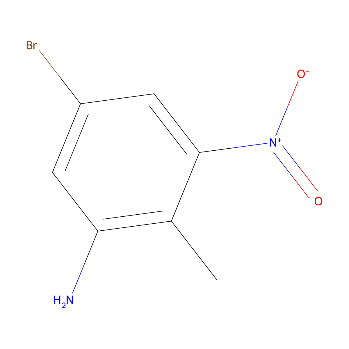5-Bromo-2-methyl-3-nitroaniline molecular structure, CAS 864550-40-3