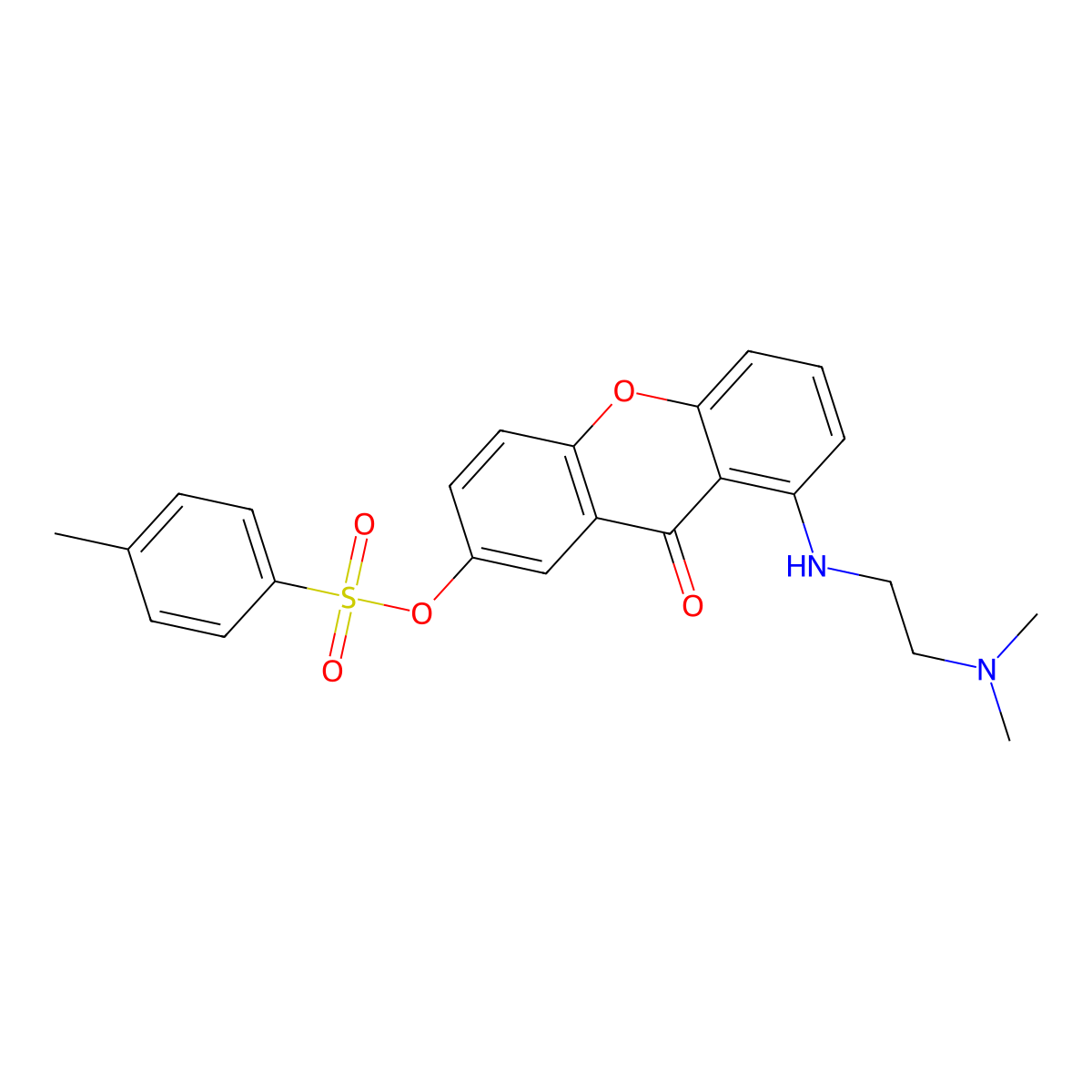 8-((2-(Dimethylamino)ethyl)amino)-9-oxo-9H-xanthen-2-yl 4-methylbenzenesulfonate molecular structure, CAS 86456-20-4
